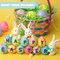 JOYIN Easter Bunny Carrots Resin Centerpiece Decor with The Word Spring Decoration Tabletop & Egg Figuring for Home and Office